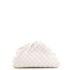 Bottega Veneta The Pouch Intrecciato Nappa Mini White